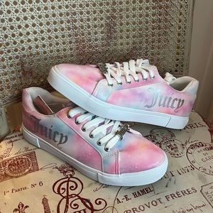 Cute pastel juicy couture lace up shoes